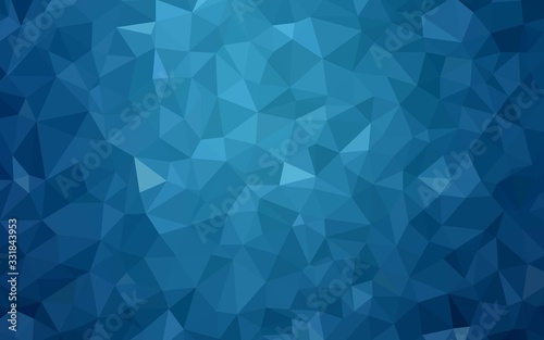 Light Blue, Yellow vector triangle mosaic background. Creative illustration in halftone style with triangles. Triangular pattern for your design.