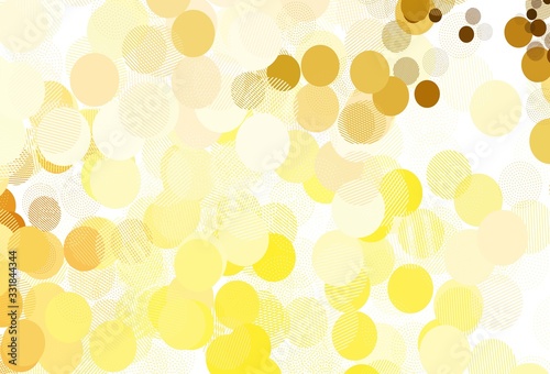 Light Red  Yellow vector backdrop with dots.