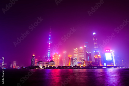 The nightscape on the Bund of Shanghai, China