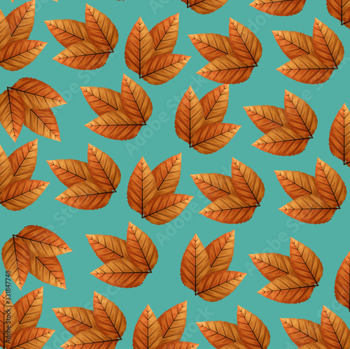 background of leafs naturals ecologics vector illustration design