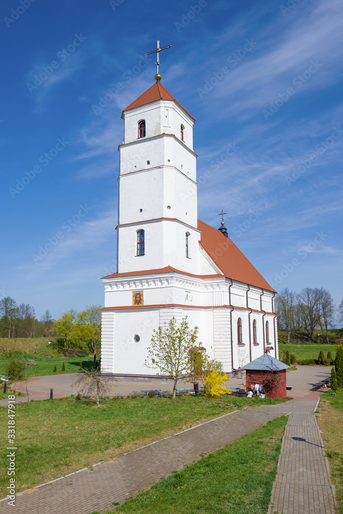 View of the old Transfiguration Cathedral on a sunny May day. Zaslavl, Belarus View of the old Transfiguration Cathedral on a sunny May day. Zaslavl, Belarus