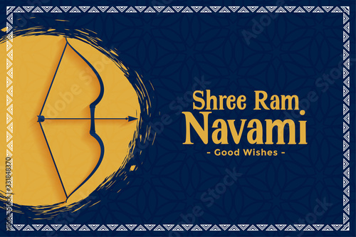 shree ram navami indian festival card design