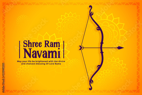happy ram navami festival wishes card background