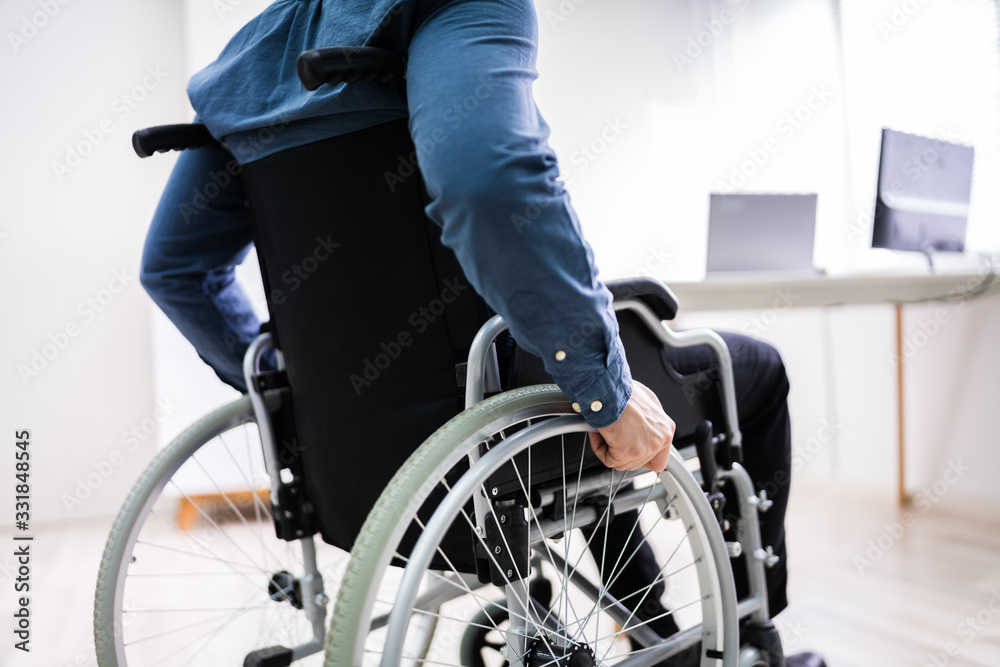 Fototapeta premium Businessman On Wheelchair