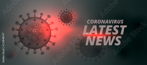 latest news of coronavirus banner concept design