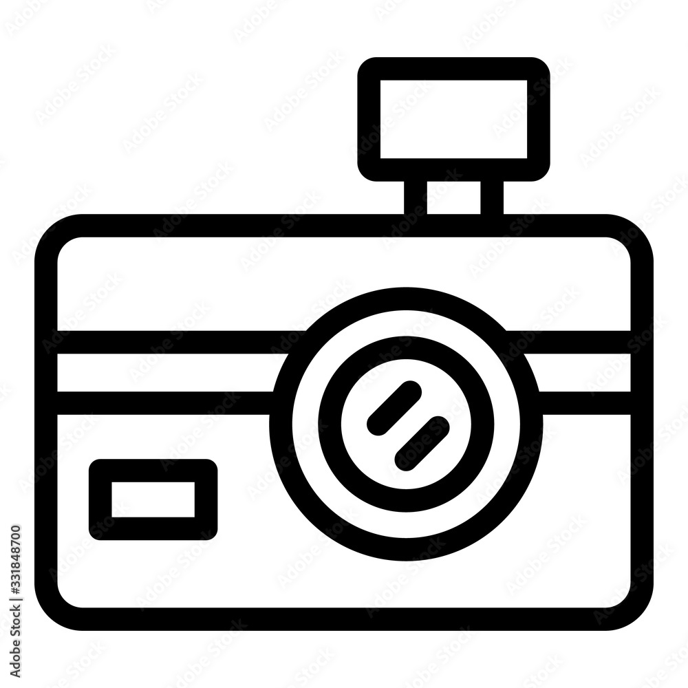 Photo camera icon. Outline photo camera vector icon for web design isolated on white background Photo camera icon. Outline photo camera vector icon for web design isolated on white background