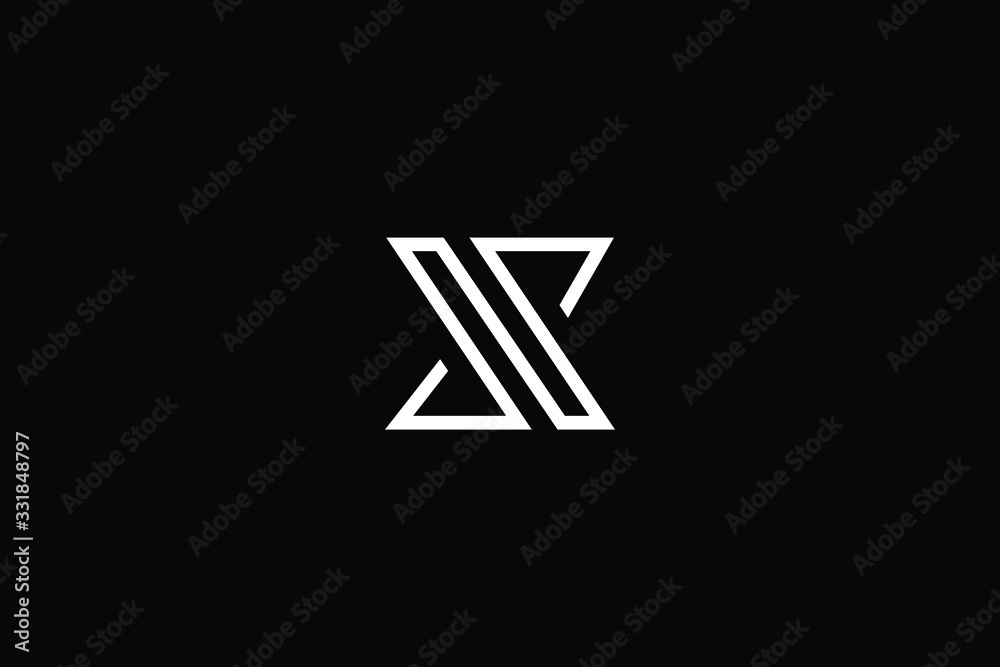 Minimal elegant monogram art logo. Outstanding professional trendy awesome artistic SN NS initial based Alphabet icon logo. Premium Business logo White color on black background Minimal elegant monogram art logo. Outstanding professional trendy awesome artistic SN NS initial based Alphabet icon logo. Premium Business logo White color on black background