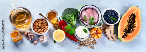 Immune boosting health food selection photo