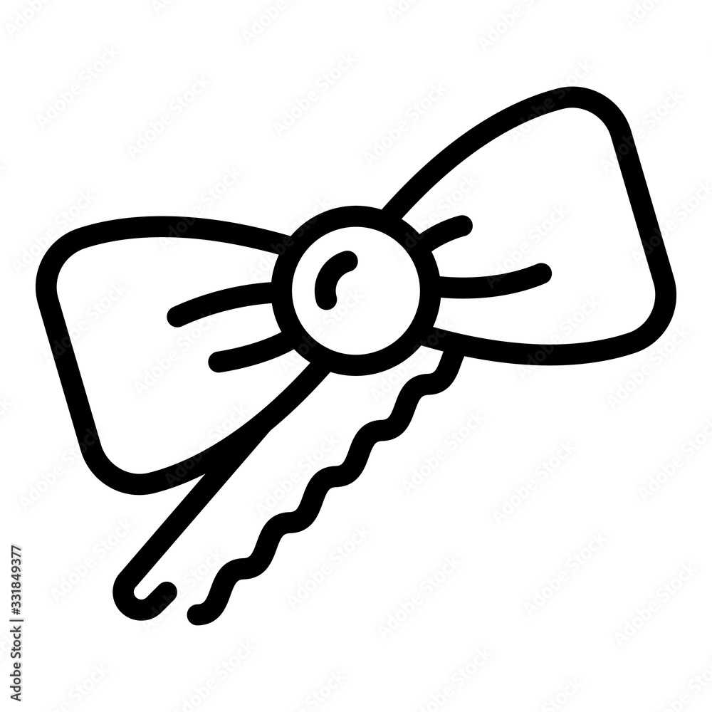 Bow barrette icon. Outline bow barrette vector icon for web design isolated on white background Bow barrette icon. Outline bow barrette vector icon for web design isolated on white background