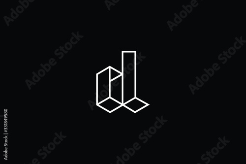 Minimal elegant monogram art logo. Outstanding professional trendy awesome artistic D CD DC initial based Alphabet icon logo. Premium Business logo White color on black background