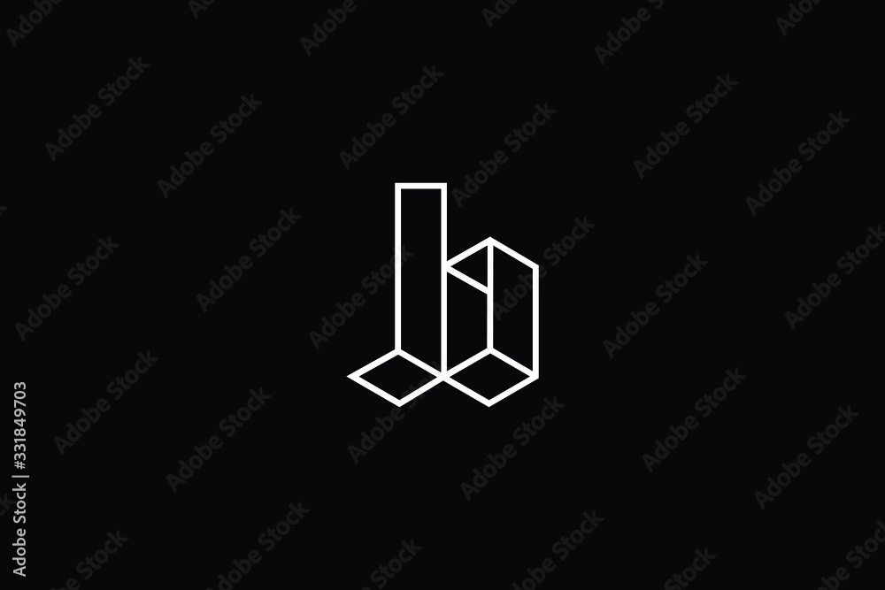 Minimal elegant monogram art logo. Outstanding professional trendy awesome artistic 3D B BB initial based Alphabet icon logo. Premium Business logo White color on black background Minimal elegant monogram art logo. Outstanding professional trendy awesome artistic 3D B BB initial based Alphabet icon logo. Premium Business logo White color on black background
