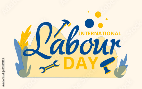 International labour day poster - Vector Illustration