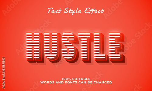 Hustle - Modern striped text effect
