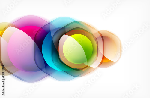 Abstract background - glass shiny transprent hexagon shapes overlapping eath other. Vector Illustration For Wallpaper, Banner, Background, Card, Book Illustration, landing page