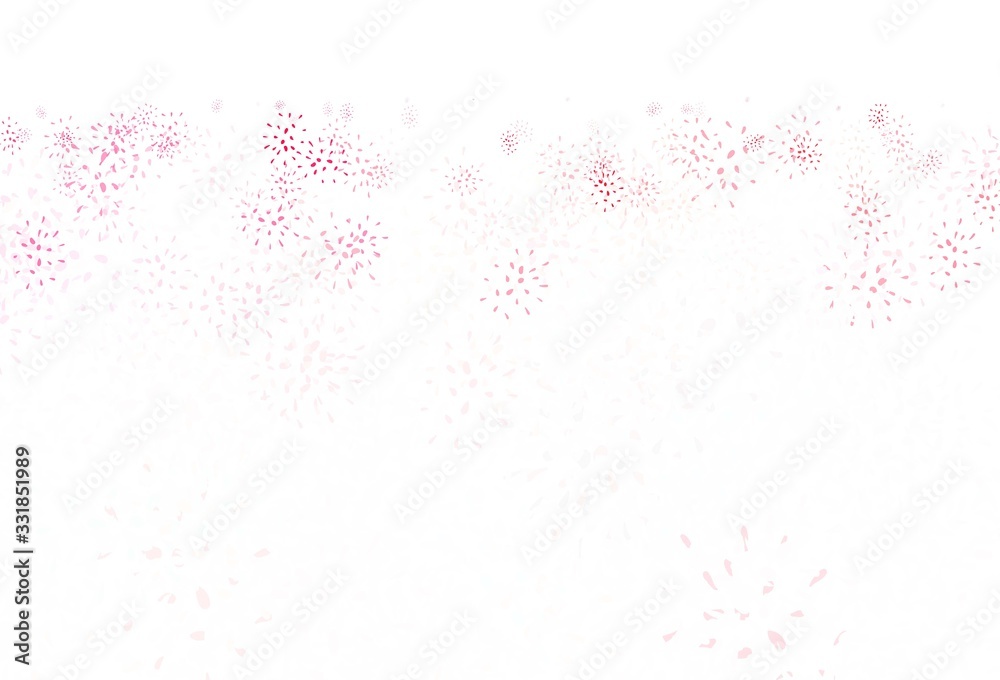 Light Red vector abstract backdrop with leaves. Light Red vector abstract backdrop with leaves.