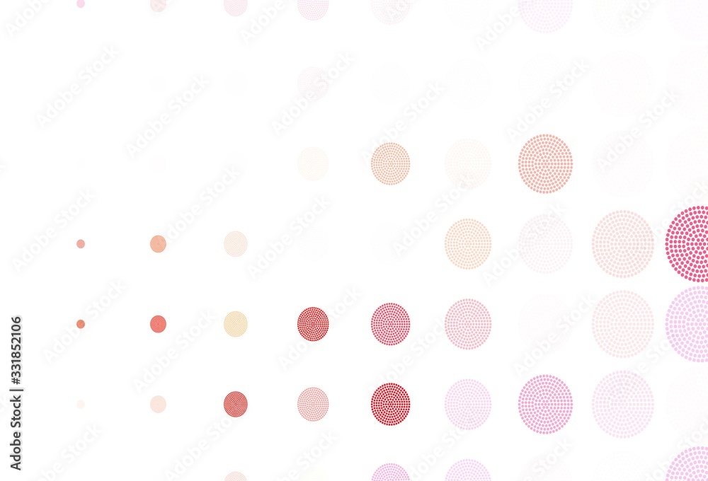 Light Pink, Red vector layout with circle shapes. Light Pink, Red vector layout with circle shapes.