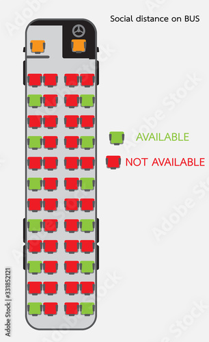 social distance on bus public transportation