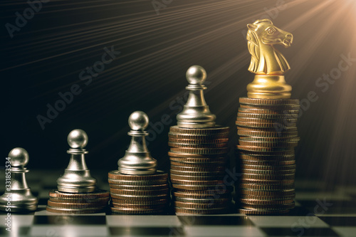 Gold Chess. Elite Business Team Leader golden color feeling luxury rich gorgeous image.