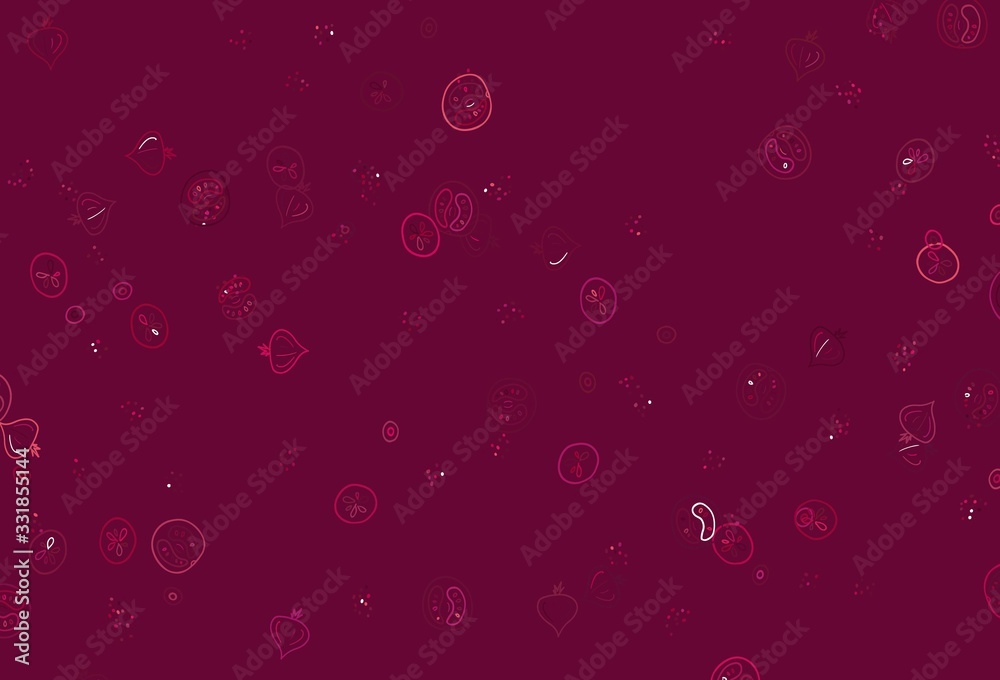 Light Pink vector texture with delicious snacks. Light Pink vector texture with delicious snacks.