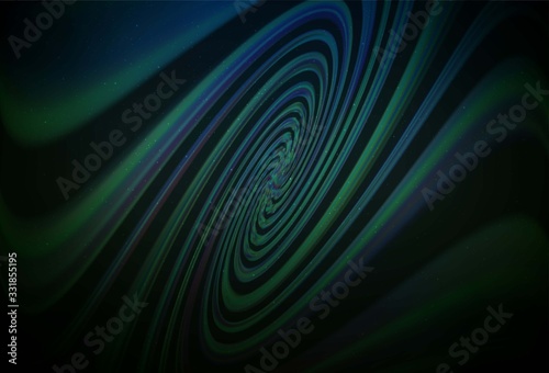 Dark Green vector pattern with night sky stars. Modern abstract illustration with Big Dipper stars. Best design for your ad, poster, banner.