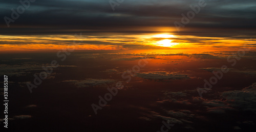 Tropical sunsets from 34000 feet