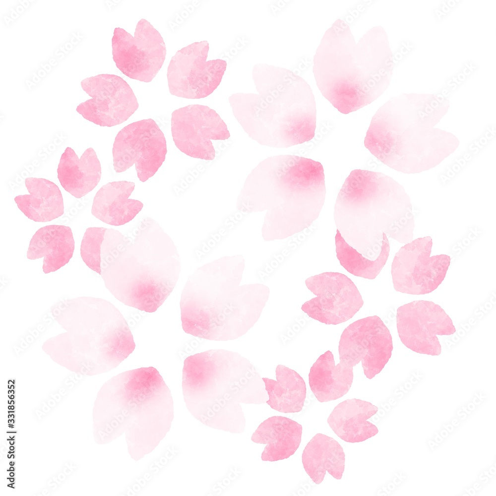 桜の花　飾り　水彩風イラスト