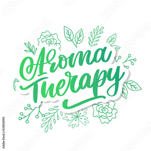 Aroma therapy letter for luxury lifestyle design. Alternative medicine. Healthy lifestyle concept. Organic sign.
