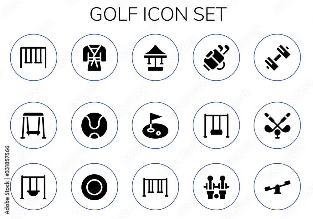 Modern Simple Set of golf Vector filled Icons Modern Simple Set of golf Vector filled Icons