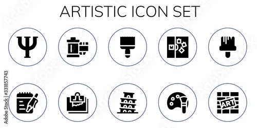 artistic icon set
