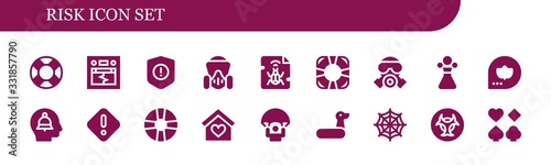 risk icon set