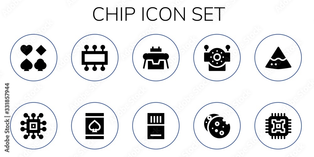 chip icon set chip icon set