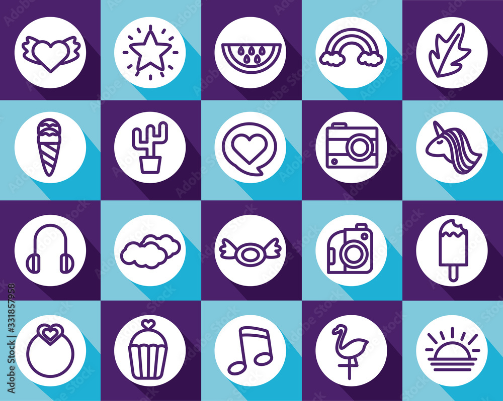 bundle of line s set icons bundle of line s set icons