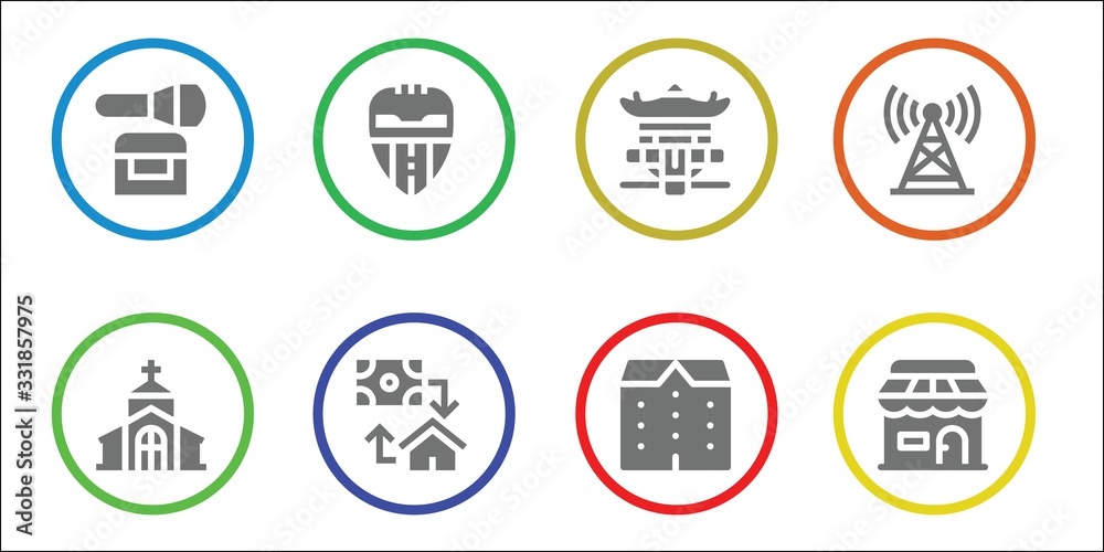 Fototapeta premium building icon set