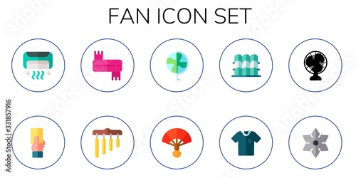 fan icon set
