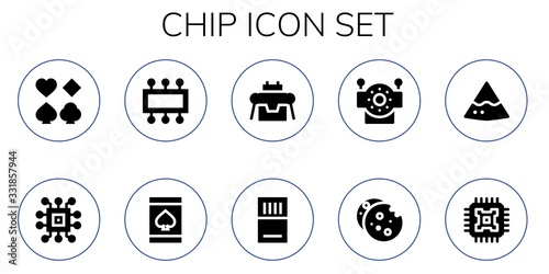 chip icon set