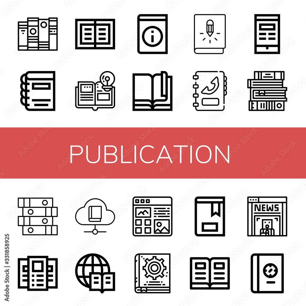 Set of publication icons