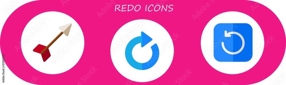 Modern Simple Set of redo Vector flat Icons Modern Simple Set of redo Vector flat Icons