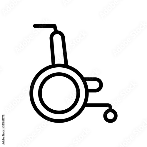 modern wheelchair icon vector. modern wheelchair sign. isolated contour symbol illustration