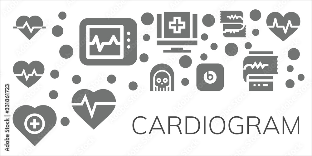 cardiogram icon set cardiogram icon set