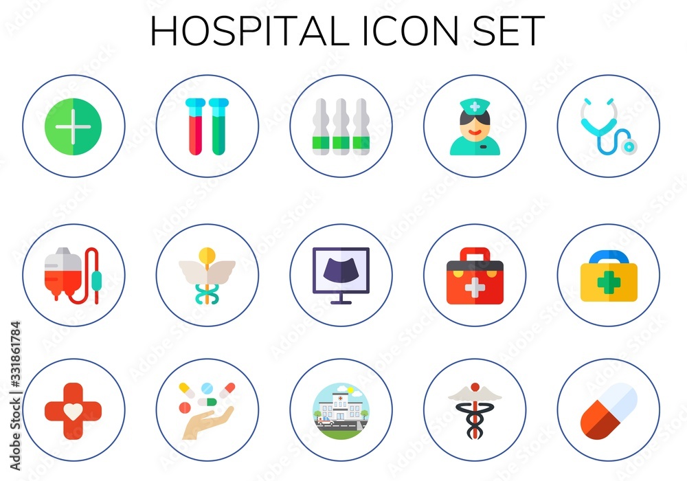 hospital icon set hospital icon set