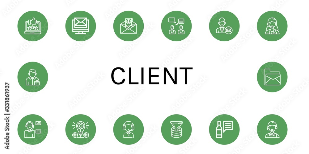client simple icons set client simple icons set
