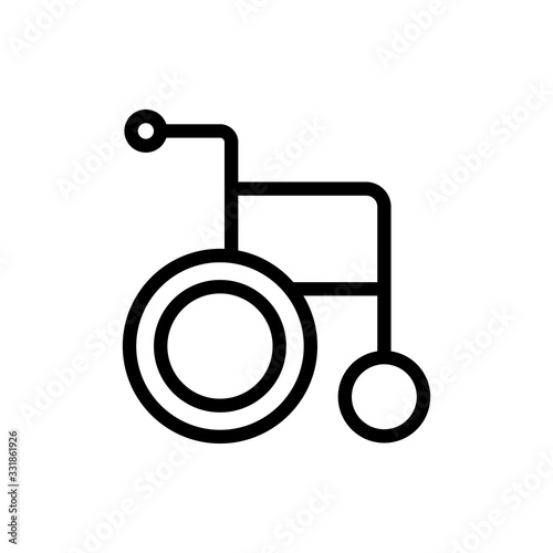 classic wheelchair icon vector. classic wheelchair sign. isolated contour symbol illustration