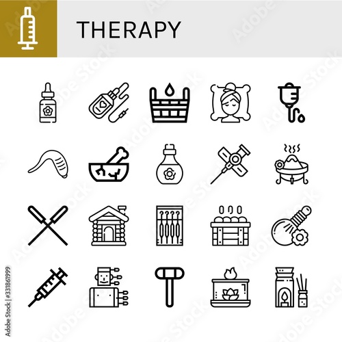 therapy icon set