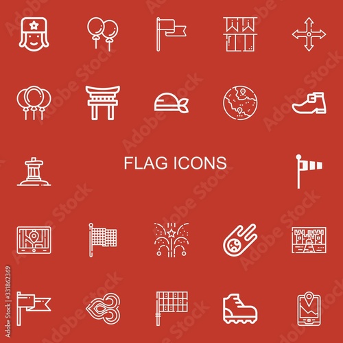 Editable 22 flag icons for web and mobile