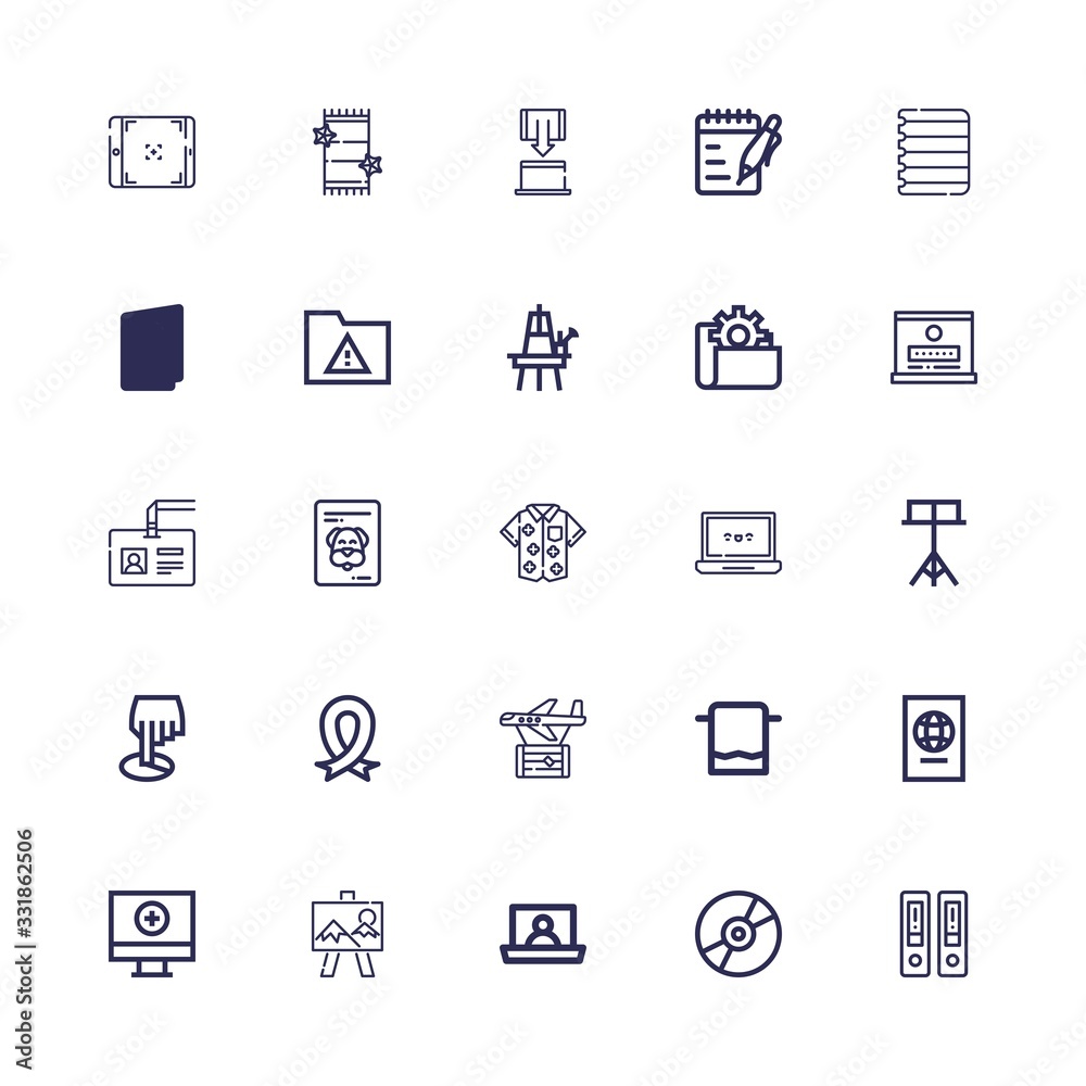 Editable 25 blank icons for web and mobile