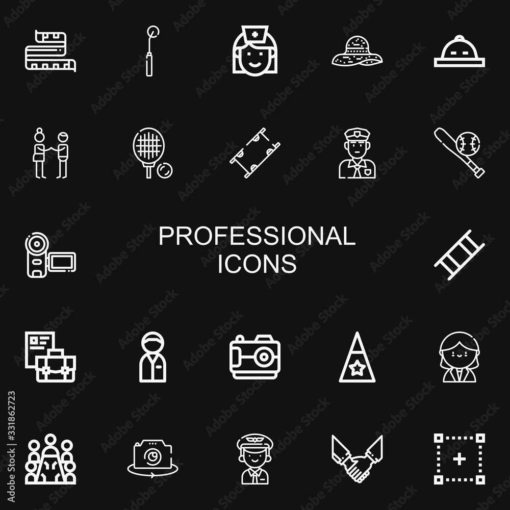 Editable 22 professional icons for web and mobile