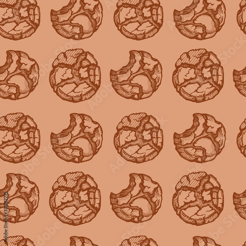 Vector ink crisp cookie pattern