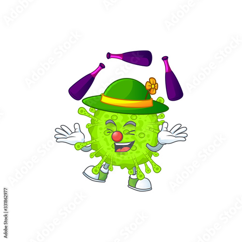 Orthocoronavirinae cartoon character concept love playing Juggling