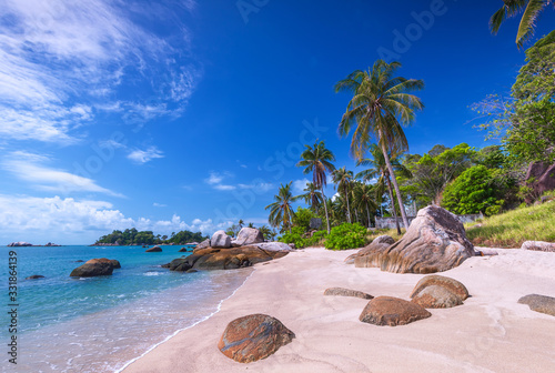Panorama beach and rock Formation Photos at Berhala island kepulauan Riau