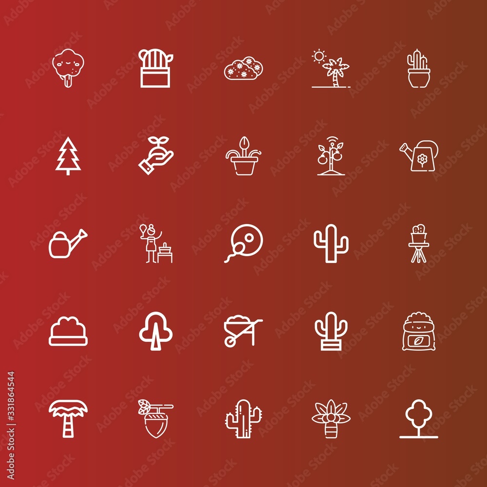 Editable 25 botany icons for web and mobile Editable 25 botany icons for web and mobile